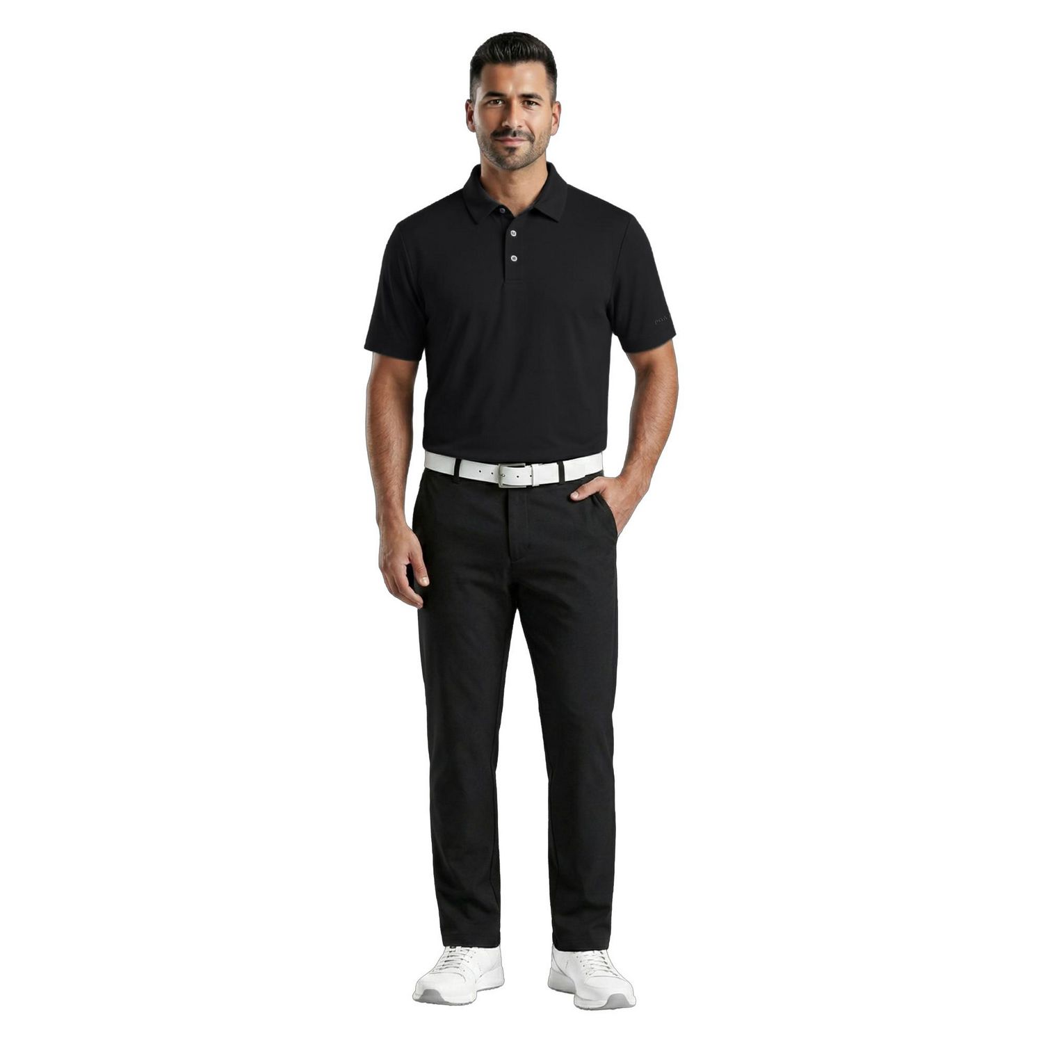 Polo à manches courtes uni Airflux pour homme de la marque PGAT TOUR Course Essentials