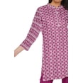 thumbnail image 4 of Moomaya Kurtis Courtes à Col Montant en Poly-Crêpe pour Femmes, Haut de Robe Imprimé, 4 of 5