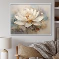 thumbnail image 1 of Designart Lotus framed wall art decor, Lotus framed wall Art, Timeless Lotus Connection , Extra large White Framed Wall Art, 32x16 inches White Color Frame, 1 of 5