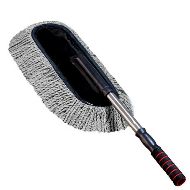 LSLJS Multi-Functional Car Wash Mop Retractable Fiber Wax Mop Car Wax Brush Cleaning Tool, Cleaning Brush