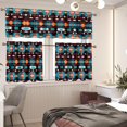 thumbnail image 5 of Aztec Window Kitchen Curtain Tier and Valance,3 Piece Kitchen Window Curtains Set for Living Room Bedroom, 5 of 5