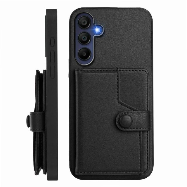 FOXDOCK Case for SAMSUNG Galaxy A16 RFID-Blocking Card Holder - Stylish Button Closure Design