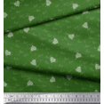 thumbnail image 2 of Soimoi Green polyester Crepe Fabric Heart & Love Text Decor Fabric Printed Yard 42 Inch Wide, 2 of 5