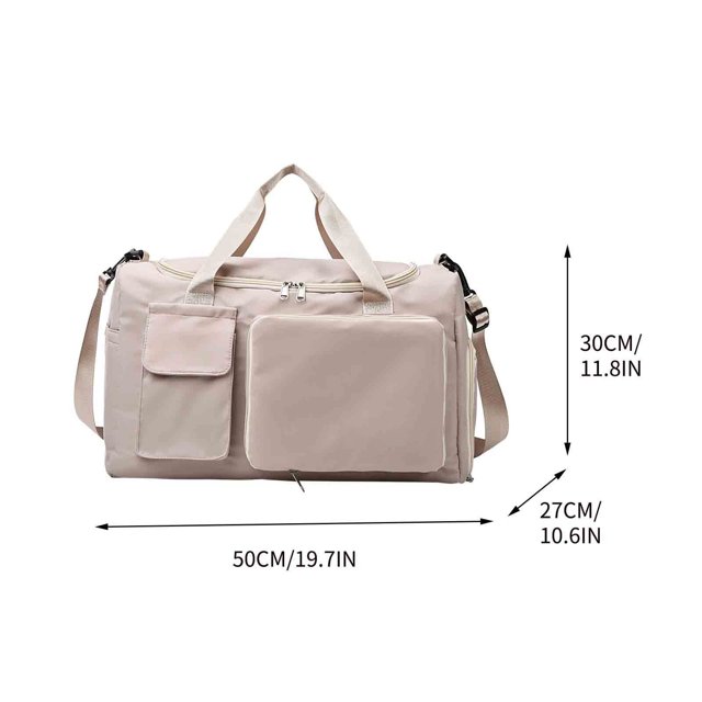Travel Foldable Crossbody Shoulder Bag with Large Capacity 3-5 Day Clothing Storage and Multiple Compartments