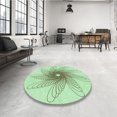 thumbnail image 4 of Ahgly Tapis d'Intérieur Lavable en Machine Carré Vert Menthe, 5 Pieds Carré, 4 of 7