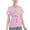 thumbnail image 2 of T-Shirt Basique à Manches Courtes pour Femmes Sailor Moon Lièvre Lunaire, 2 of 6