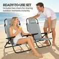 thumbnail image 4 of Outsunny Set of 2 Camping Chair with Adjustable Backrest, Light Grey, 4 of 10