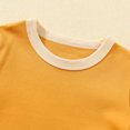 thumbnail image 4 of Penkiiy Tout-Petits Enfants Garçons Filles Mode Confortable Couleur Unie Col Rond Manches Courtes Haut 4 Ans Jaune, 4 of 7