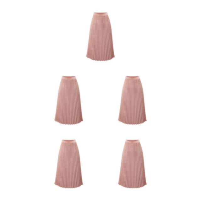 Maytalsory Feminine Pleated Skirt - Summer Wardrobe With Style The Elastic Waist Is Fully Elastic And Excellent To Tighten pink s,1 5Set
