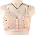 thumbnail image 2 of LNGOOR Front Button Bra For Women No Underwire Extra-Elastic High Support Soft Cup Everyday Sleep Bra Push Up Front Snaps Bras Front Closure Plus Size Sports Bras For Women Girls, 2 of 3