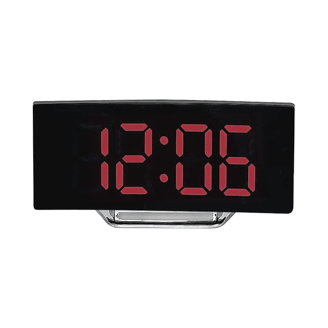 XZNGL Réveils Numériques pour Chambres Horloge de Table Grand Écran Led Écran Incurvé Réveil Horloge Électronique Intelligente Numérique pour Chambre Bureau Réveil Numérique pour Chambre