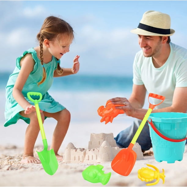Lot De 10 Jouets De Plage – Seau, Pelle Et 8 Moules Animaux, Silicone épais, Dès 1 An, Cadeau été