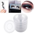 thumbnail image 3 of pitrice 50Pcs Eyelash Trays Plastic Empty Makeup Beauty Salons Home Clear Round, 3 of 9