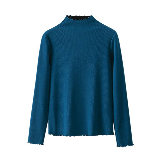 Yuyuzo Chandail Thermique à Manches Longues pour Femmes, Couche de Base Légère, Col Ras du Cou, Chandail, Hauts