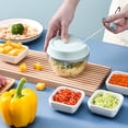 thumbnail image 3 of Manual Food Processor Mini Pull String for Veggies  Ginger  Fruits  Nuts  Herbs  etc  Blue Medium, 3 of 7
