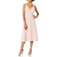 thumbnail image 1 of Dress the Population Robe MIDI Sans Manches Ajustée et Évasée avec Boutons pour Femmes Emily, Blush Poudre, m, 1 of 4