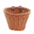 thumbnail image 3 of Almencla Kids Bike Basket Front Handlebar Basket Handwoven Multi Purpose Fits Most Bikes Brown, 3 of 8