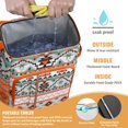thumbnail image 2 of Bohemian Cooler Backpack – Leakproof Insulated Double Compartment Bag, Tribal Patterned, Earthy Artistic Style Lunch Backpack for Outdoor Trips, Office, 2 of 6
