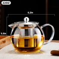 thumbnail image 4 of Glass Teapot Stovetop 22 OZ/650ml, Tea pot with Removable 18/8 Stainless Steel Infuser, Borosilicate Clear Tea Kettle, Teapot Blooming and Loose Leaf Tea Maker Tea Brewer for Camping, Travel, 4 of 6