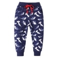 thumbnail image 1 of Pantalon de Survêtement en Coton pour Garçons, Pantalon Jogger pour Enfants, Pantalon de Course et de Jogging avec Poches, Cordon de Serrage, Bleu Foncé, 1 of 6