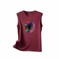 thumbnail image 4 of EQWLJWE Débardeurs Sans Manches pour Femmes Débardeurs d'Été pour Femmes Femmes Col Rond Imprimé Décontracté Ample Hauts Chandail Sans Manches T-shirt, 4 of 6