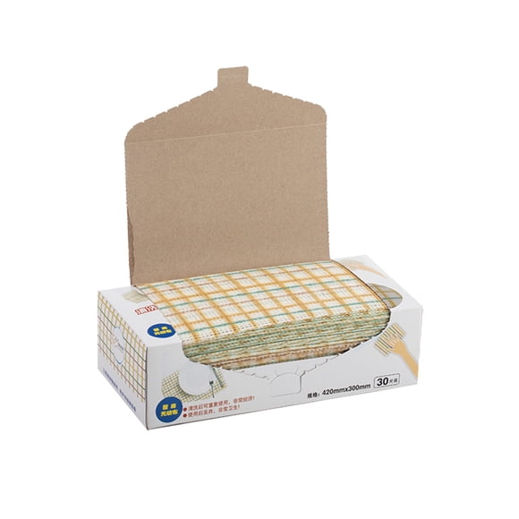 Yhmxh Chiffon Paresseux de Nettoyage de Cuisine à Carreaux Non Tissé en Tissu Jetable Nappe Multifonctionnelle Nappe Colorée Pratique pour la Maison Essentiels de Cuisine Maison et Cuisine Outils de Cuisine