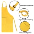 thumbnail image 4 of TOPTIE Kids Apron and Chef Hat Set, Adjustable Cotton Child Cooking Kitchen Apron, S-XXL-Yellow-M, 4 of 7