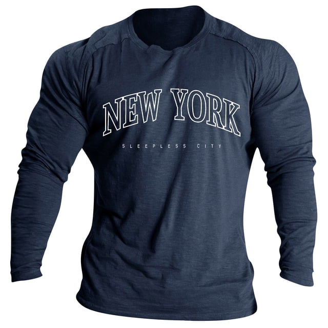 Fashion Trend Letters Raglan Long Sleeve Tee for Men Casual Daily Wear Shirt with Comfortable Fit Street Style Top