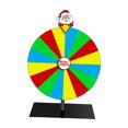 thumbnail image 2 of Luzkey Colored Rotating Wheel Drinking Game Party Supplies Erasable Portable Tabletop Roulette Wheel Prize Wheel for Shops Bar Party Santa Claus, 2 of 8