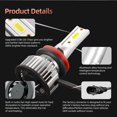 thumbnail image 4 of 2pcs H8 H9 H11 LED Headlight Bulbs Lamp Kit For Hyundai Sonata 2011 2012 2013 2014, 4 of 8
