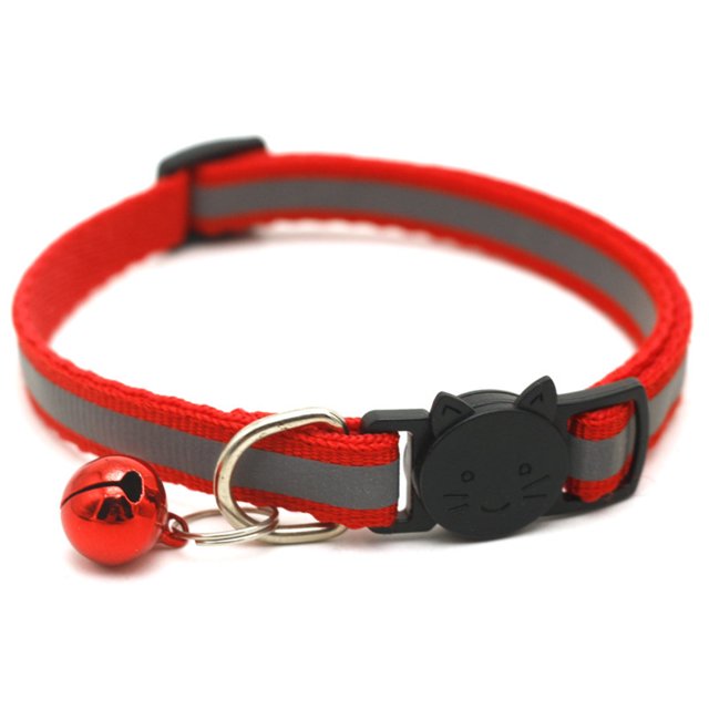 Labymos Fournitures pour Animaux Collier Patch Réfléchissant Boucle de Libération Cloche Étanchéité Collier Ajustable pour Animaux