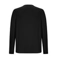 thumbnail image 5 of HAiming Men's Long Sleeve Shirts Casual Solid Color Round Neck Pullover Base Tops Plus Size Soft Pajamas Loungewear, 5 of 5
