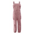 thumbnail image 2 of Innerwin Jumpsuits Sleeveless Women Long Pants Summer With Pockets Solid Color Romper Pink 4XL, 2 of 7