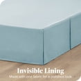 thumbnail image 3 of Bare Home Jupe de Lit Double Brossage - Premium 1800 Collection - Retombée de 15 Pouces - Lit Simple, Bleu Pâle, 3 of 4