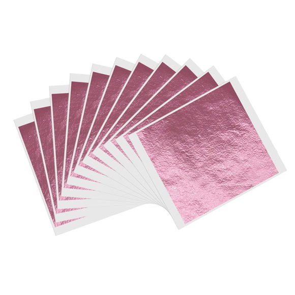 Feuilles de Feuilles d'Or Rose, 100 Feuilles 3.15 Pouces" Dorure Rose Bébé Feuille d'Or pour Peintures, Arts et Artisanat, Décoration d'Ongles, Meubles