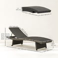 thumbnail image 3 of Outsunny Chaise Longue de Patio Pliable avec Dossier Réglable à 5 Niveaux, Brun, 3 of 10