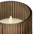 thumbnail image 4 of Bouclair Organic Modern Ribbed Cream Ceramic LED Candle, 4 of 4
