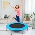 thumbnail image 4 of Patiojoy Mini-Trampoline Pliant de 38 Pouces Trampoline de Rebond Portable avec Rembourrage et Ressorts Bleu, 4 of 5