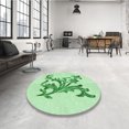 thumbnail image 4 of Ahgly Tapis Rectangulaire Lavable en Machine Intérieur Transitionnel Vert Clair, 5 Pieds x 7 Pieds, 4 of 7