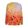 thumbnail image 5 of Qertyioot Hauts de Mode pour Femmes, Chemisier Chandail à Manches pour Dames à Col Rond Imprimé, 5 of 5
