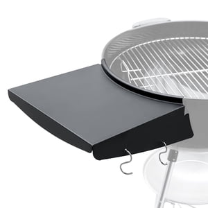 QuliMetal Grill Table Shelf for Weber Kettle Grills 22 Inch, Side Table Shelf Replaces Weber Master Touch & Original Charcoal Grill, Grill Accessories for Weber Kettle, Outdoor Steel BBQ Table Shelf