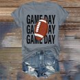thumbnail image 2 of Charmgo Haut pour Femmes Tendance T-Shirts Jour de Match T-Shirt Imprimé 2D pour Femmes Manches Courtes Col Rond T-Shirt Mode Léger Doux Tenue Décontractée Vêtements pour Femmes Football Gris m, 2 of 4