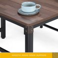 thumbnail image 4 of HOMOOI Dining Table Set with 2 Benches, 3-Piece Kitchen Table Set for 4 with Ergonomic Footrests, Riveted Metal Decor and Spliced Woodgrain Top, 47.2" W x 29.5" D x 29.5" H, 4 of 7