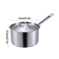 thumbnail image 3 of Meitianfacai Stainless Steel Saucepan With Handle For Milk And Soup, 14cm Inner Diameter Pot For Induction And Open Flame, Hanging Storage Design With Cool Handle And Even Heat Distribution (Silver), 3 of 6