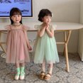 thumbnail image 4 of KYAIGUO Robe en Tulle à Manches Volantes pour Filles 1-6 Ans, Robe d'Été Décontractée pour Bébé et Tout-Petit, 4 of 8