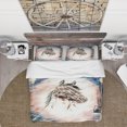 thumbnail image 2 of Designart 'Freehand Horse Farmhouse - Ensemble de Housse de Couette Animal, 2 of 4