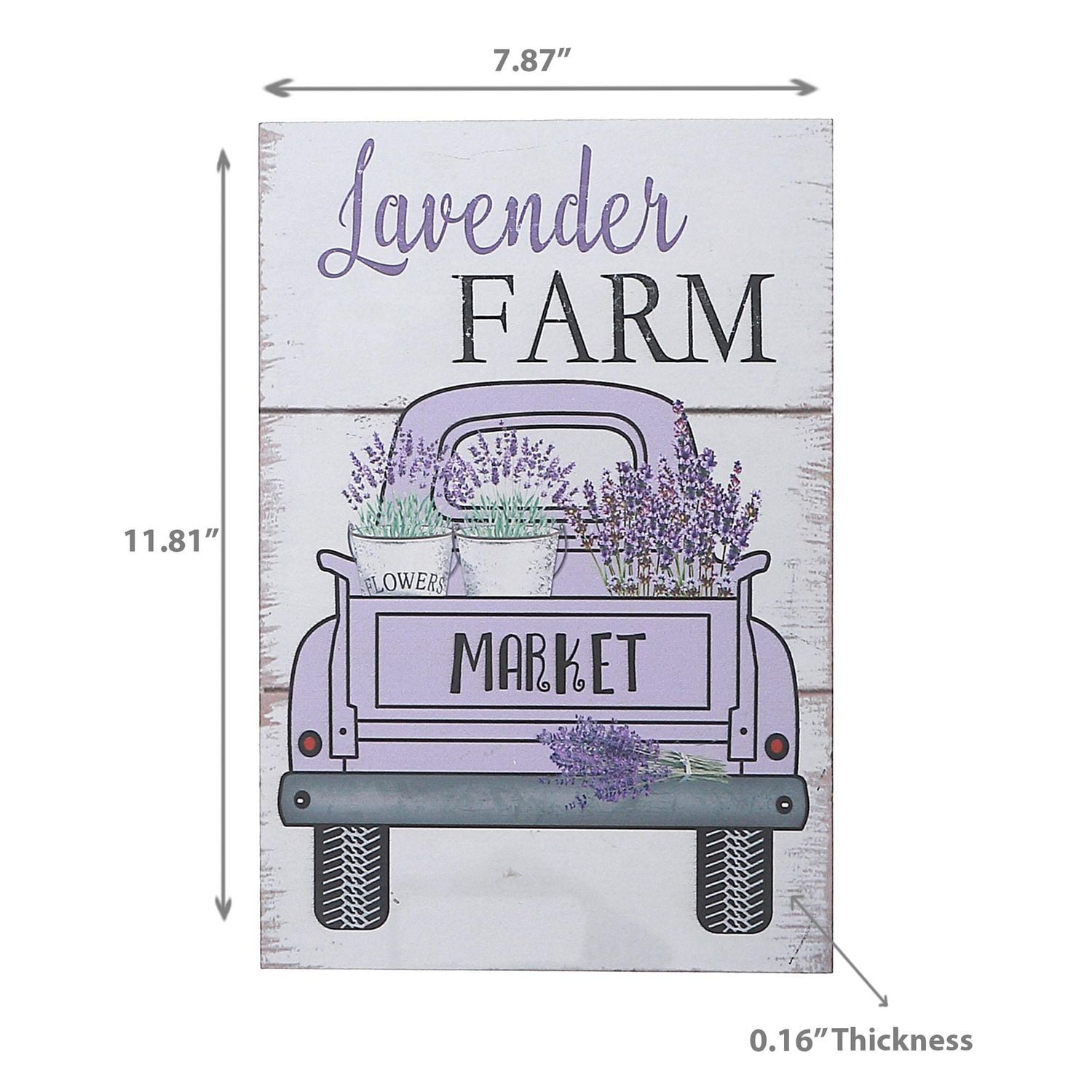 Panneau De Mur De Camion Du Marché De La Ferme Lavande En Bois En Bois