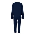 thumbnail image 4 of Besolor Womens Sweatsuits 2 Piece Outfits Crewneck Split Pullover Sweatshirt and Drawstring Sweatpants Tracksuit Lounge Sets, 4 of 4