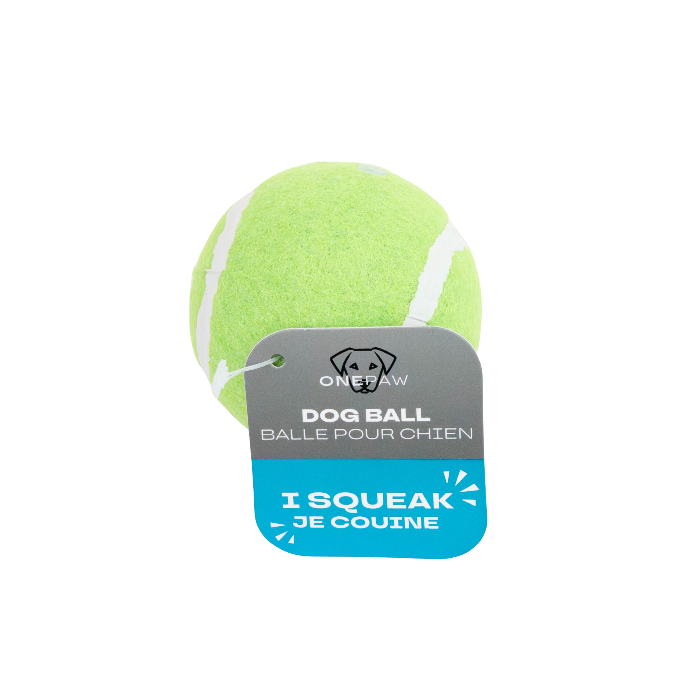 One Paw, balle de tennis classique pour chiens, vert, plusieurs couleurs disponibles