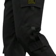 thumbnail image 3 of RXIRUCGD Men's Solid Color Pocket Work Pants Casual Leggings, Black, Size: S, 3 of 4